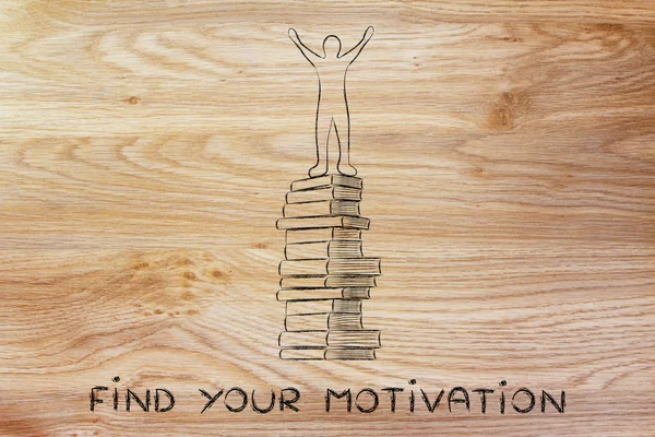 Hitta din motivation på skolan illustration — Stockfoto