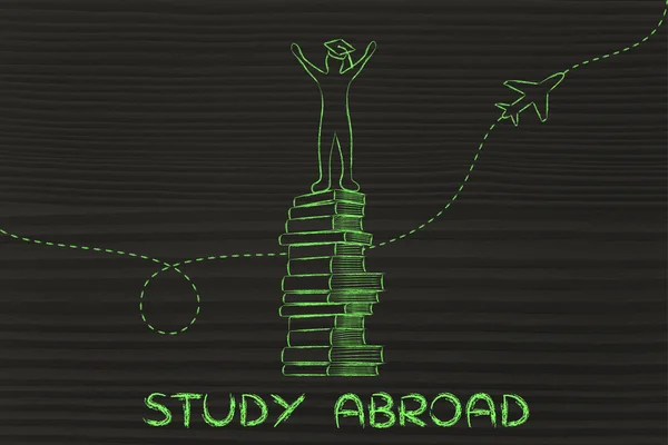 Vzdělání: studium v zahraničí — Stock fotografie