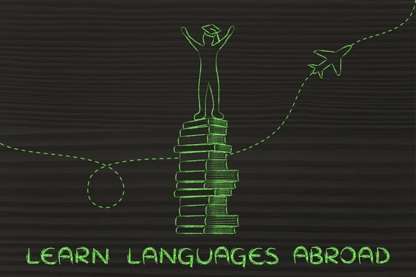 Apprendre des langues étrangères à l'étranger — Photo