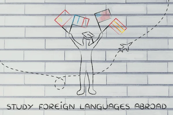 Yurt dışında yabancı dil eğitim — Stok fotoğraf
