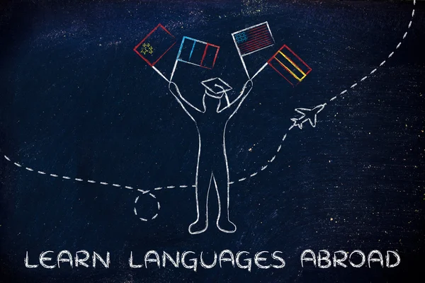 Concept of learning languages abroad — Stock Photo, Image