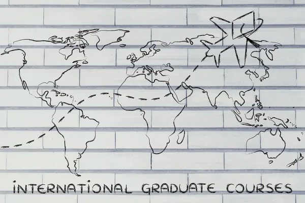 국제 대학원 과정의 개념 — 스톡 사진