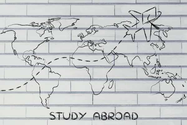 Concept of study abroad — Stock Photo, Image