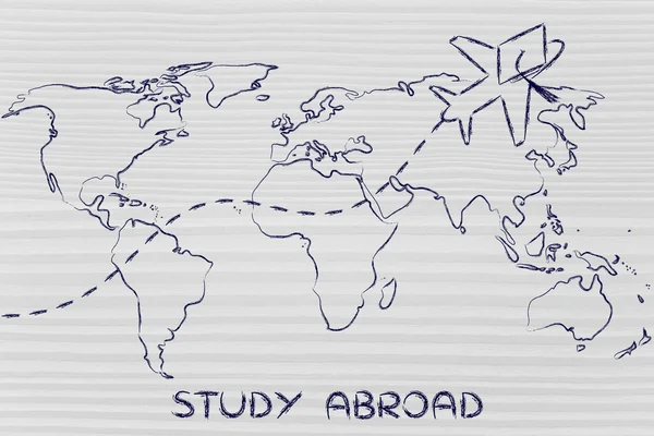 Concept of study abroad — Stock Photo, Image