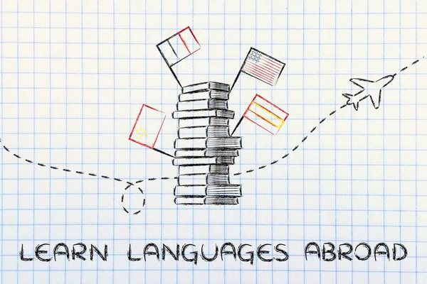 Concept of studying foreign languages — Stock Photo, Image