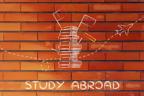 Concept of studying abroad — Stock Photo, Image