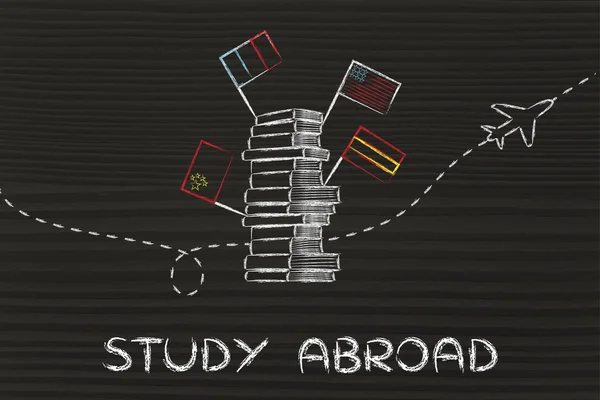 Concept of studying abroad — Stock Photo, Image