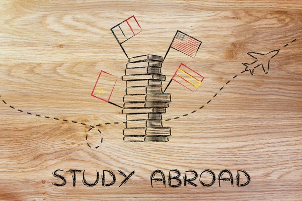 Concept d'études à l'étranger — Photo