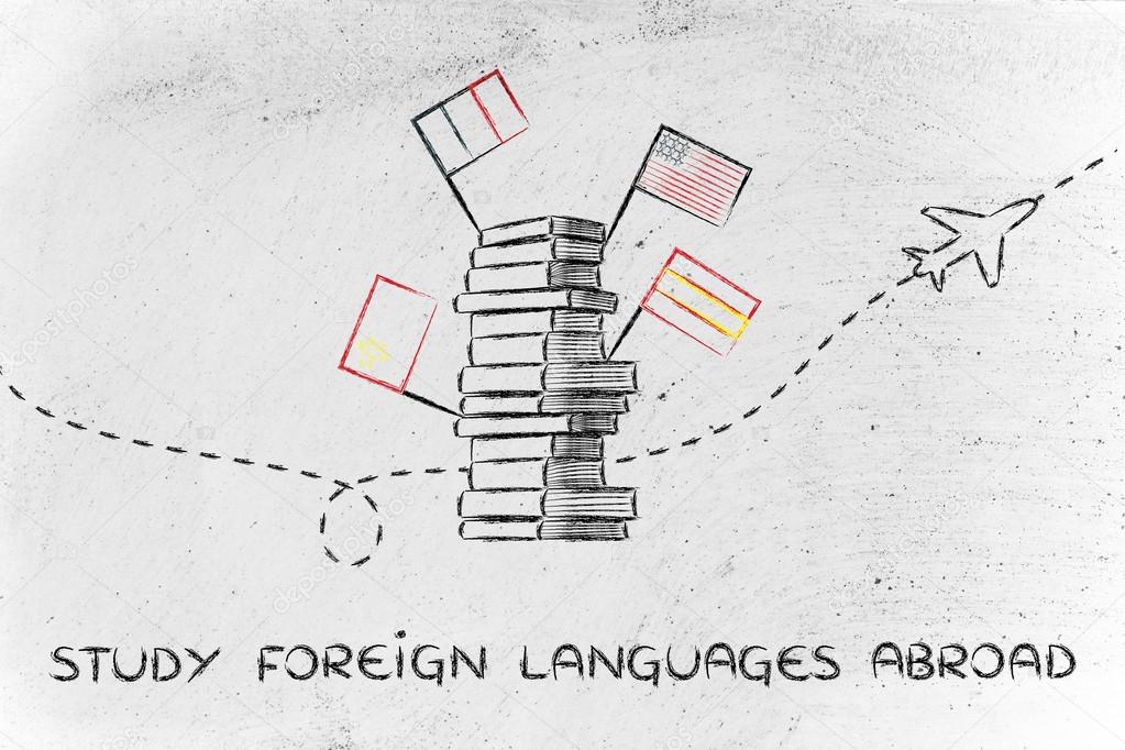 concept of studying foreign languages