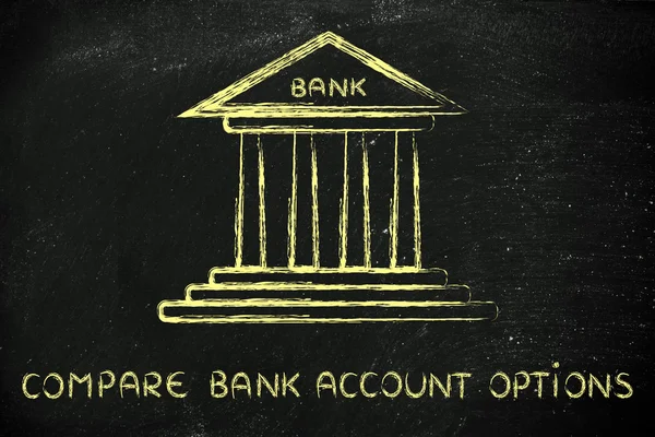 Comparar opciones de cuenta bancaria — Foto de Stock