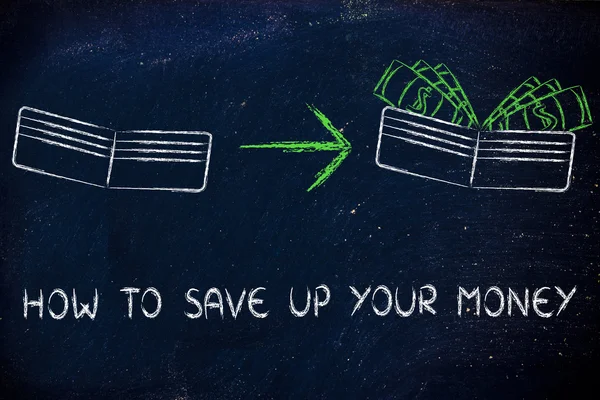 Cómo ahorrar su concepto de dinero —  Fotos de Stock
