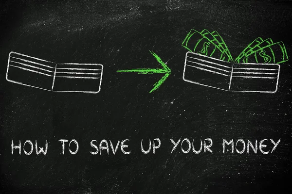 Hoe om te sparen uw geld concept — Stockfoto