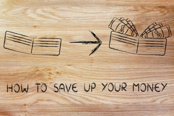 How to save up your money concept — Stock Photo, Image