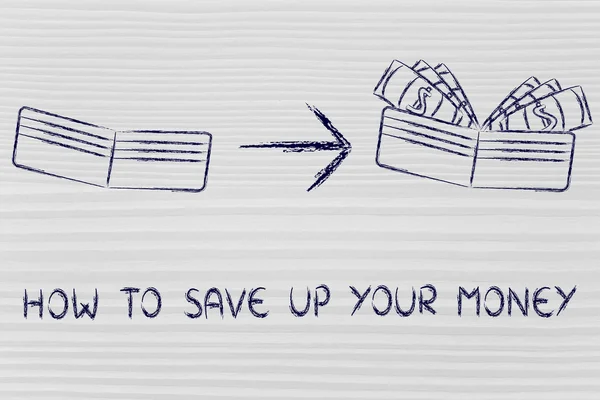 How to save up your money concept — Stock Photo, Image