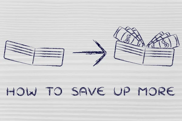 how to save up more concept