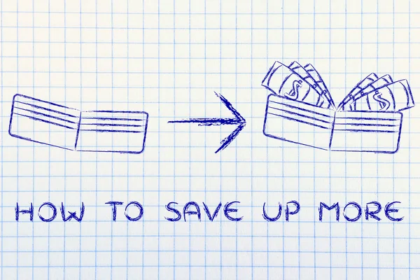 How to save up more concept — Stock Photo, Image