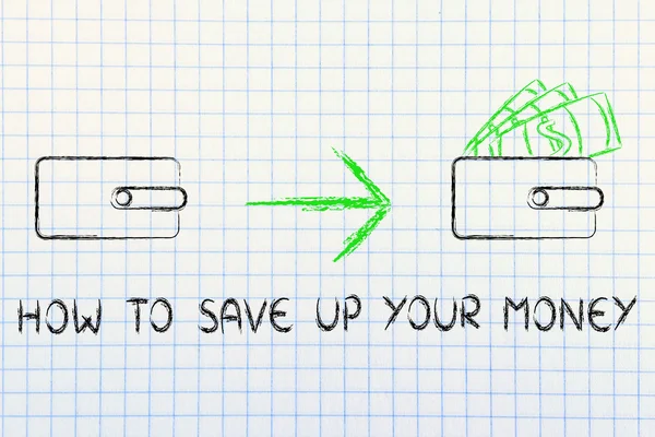 how to save up your money concept