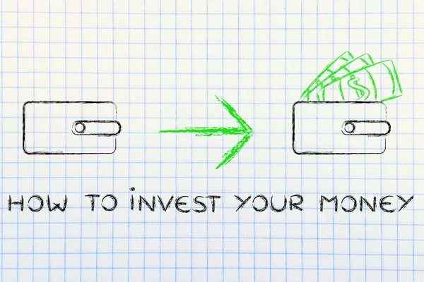Conceito de como investir seu dinheiro — Fotografia de Stock