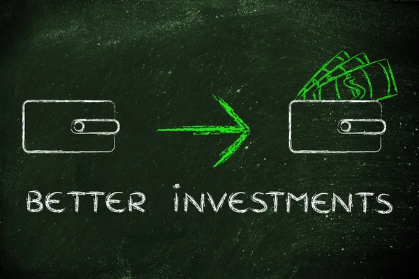 Conceito de melhores investimentos — Fotografia de Stock