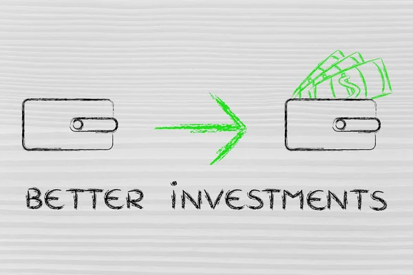 Daha iyi yatırım kavramı — Stok fotoğraf