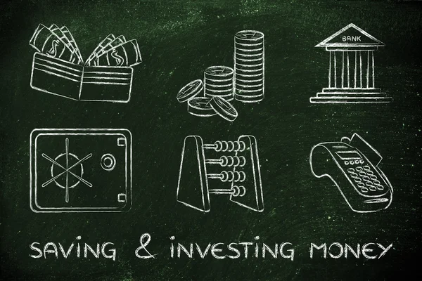 Oszczędności i inwestycje koncepcja pieniądza — Zdjęcie stockowe