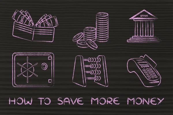 How to save more money concept — Stock Photo, Image