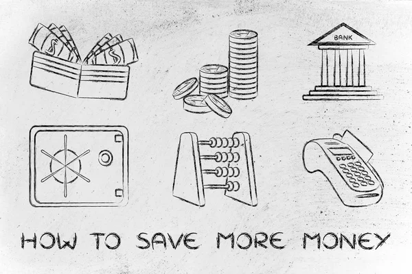 How to save more money concept — Stock Photo, Image