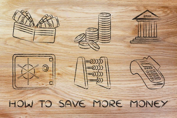 How to save more money concept — Stock Photo, Image