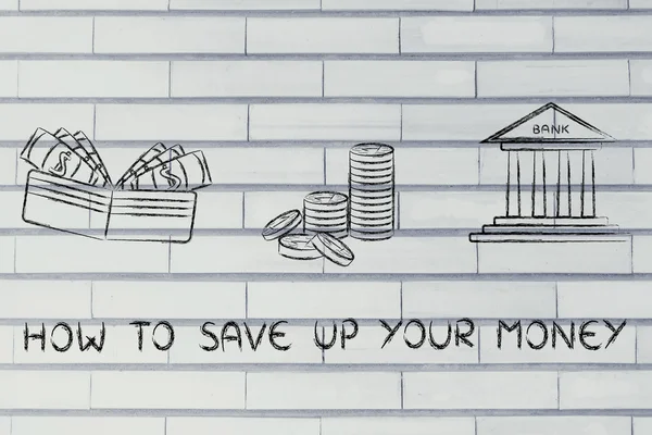 Concetto di imparare a risparmiare denaro — Foto Stock