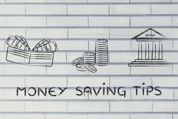 Concept van het geven van advies over hoe om geld te besparen — Stockfoto