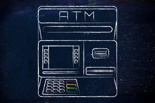 Automatic teller machine illustration — Stock Photo, Image