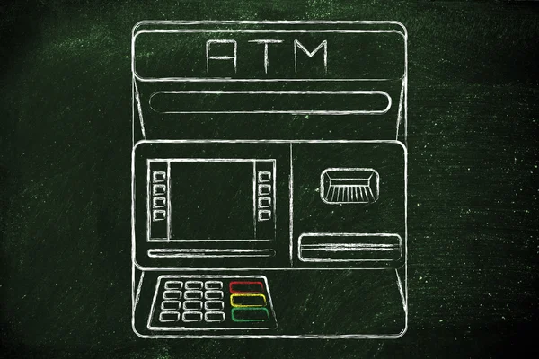 Ilustracja bankomat — Zdjęcie stockowe