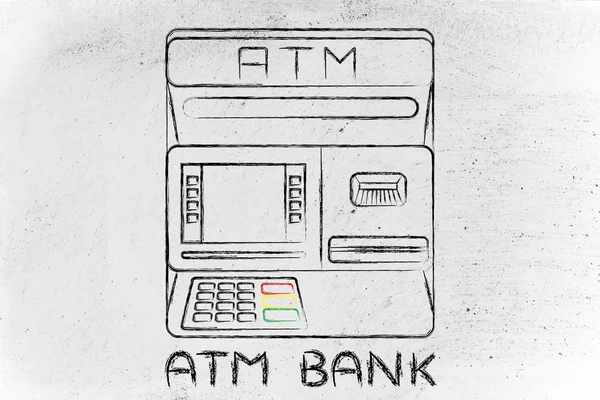 Automatic teller machine illustration — Stock Photo, Image