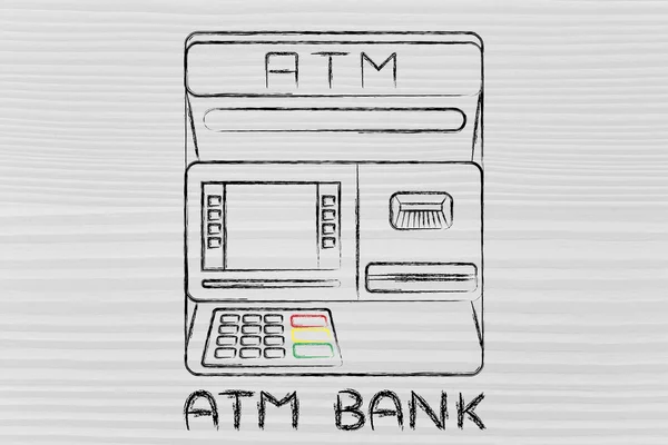 Automatic teller machine illustration — Stock Photo, Image