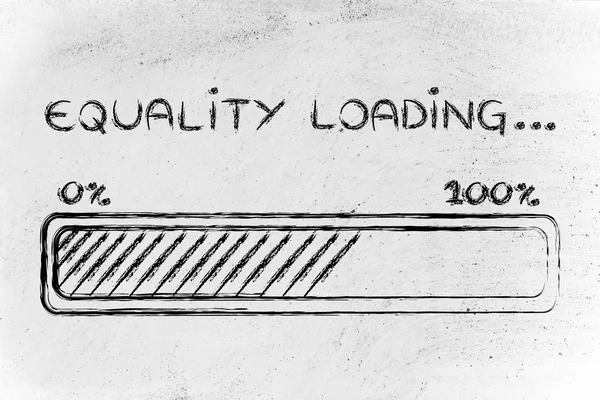 Gleichberechtigung, Fortschrittsbalken — Stockfoto