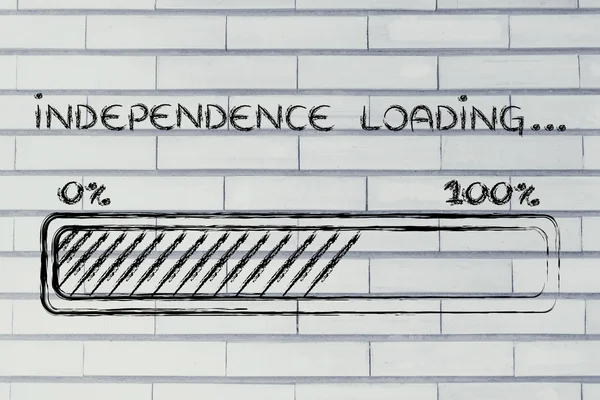 Oberoende lastning, progress bar illustration — Stockfoto