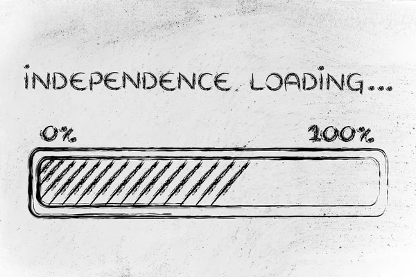 Caricamento indipendenza, illustrazione barra di avanzamento — Foto Stock