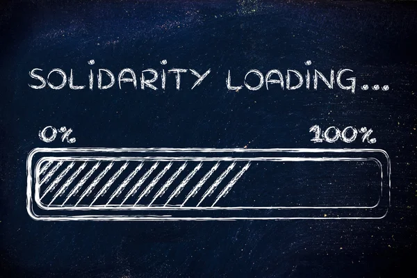 Solidaridad de carga, Ilustración de barra de progreso — Foto de Stock