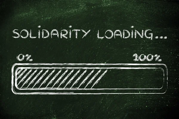 Solidaridad de carga, Ilustración de barra de progreso — Foto de Stock