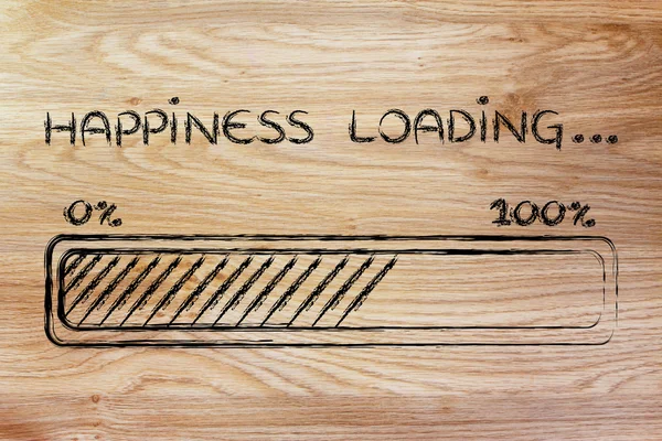 Happiness loading, progress bar illustration — Stock Photo, Image