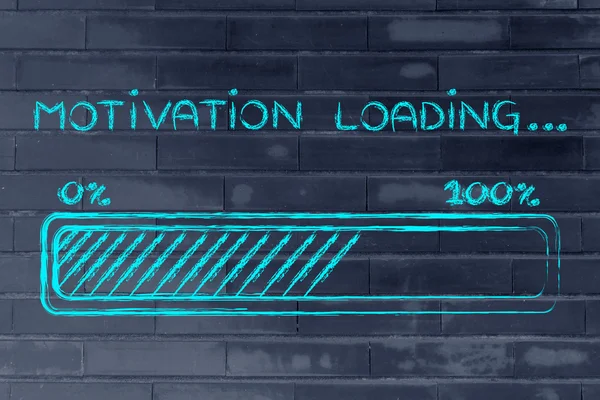 Motivation loading, progess bar illustration — Stock Photo, Image