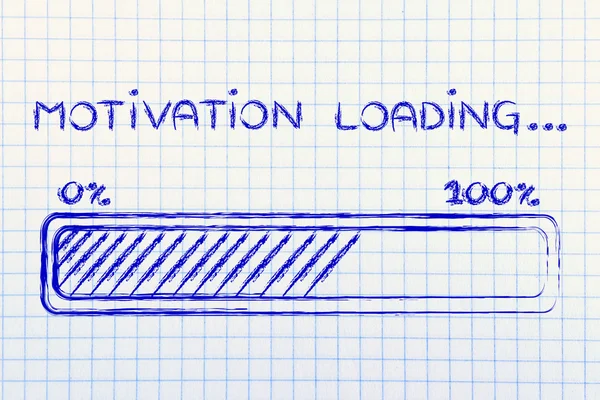 Motivation loading, progress bar illustration — Stock Photo, Image