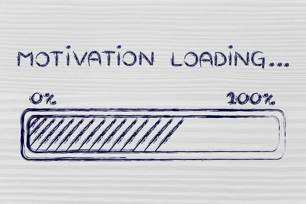 Motivation loading, progress bar illustration — Stock Photo, Image