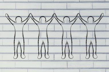 işbirlikleri ile illüstrasyon kavramı