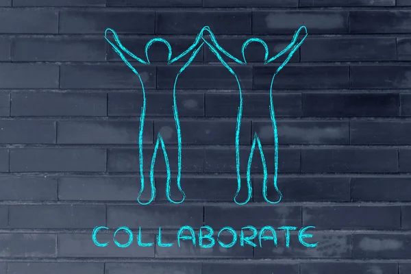 Kavramı işbirlikleri ve ortaklıklar — Stok fotoğraf