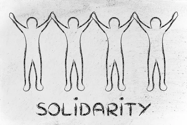 Concepto de solidaridad con la ilustración — Foto de Stock