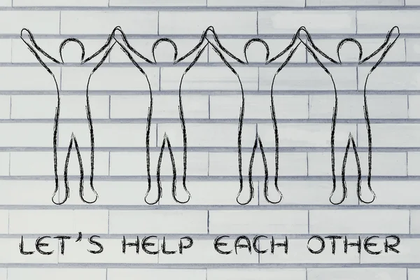 Concept of let's help each other — Stock Photo, Image