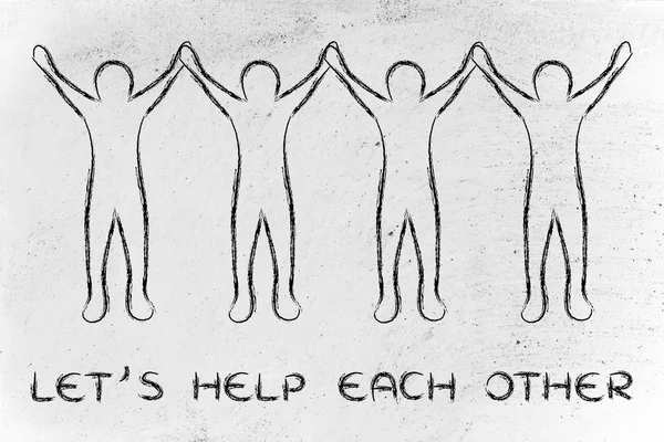 Concept of let's help each other — Stock Photo, Image