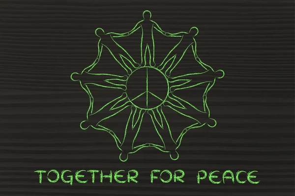 Juntos por la paz ilustración — Foto de Stock