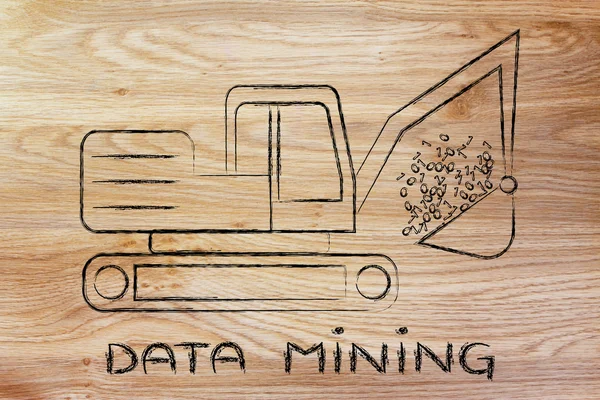 Conceito de mineração de dados — Fotografia de Stock